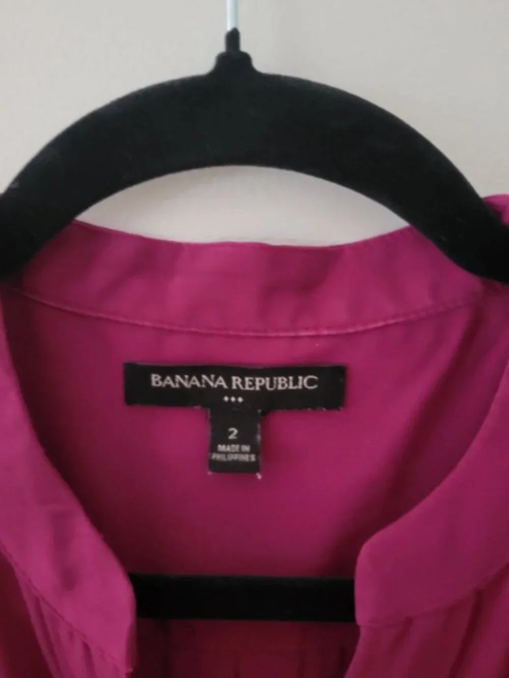 Banana Republic Shirt Womens Dress Size S Pink Button Up Tie Waist Casual Work - Picture 2 of 9